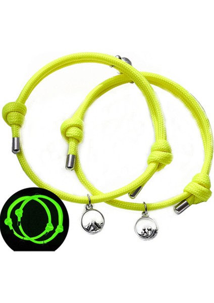 21 2023 Aydınlık Kedi Yıldız Ay Bilezik Çift Charm El Yapımı Ayarlanabilir Halat Eşleşen Arkadaş Bilezik Sonsuz Aşk Takı Hediyeler (Yurt Dışından)