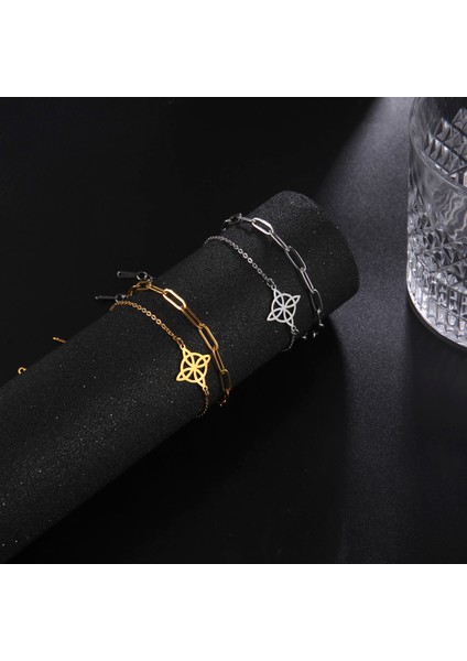 Düğüm S Lıkgreat Cadı Düğümü Kolye Bilezik Büyücülük Ay Tanrıçası Kadın Bilezik Paslanmaz Çelik Pentagram Kutusu Zincir Muska Takı (Yurt Dışından) fırsatları