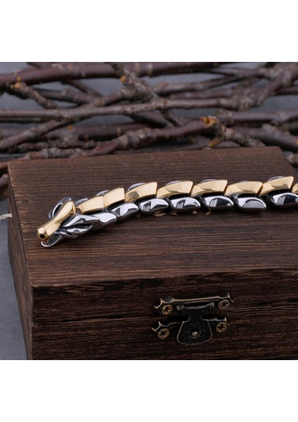 Siyah 19 cm Iskandinav Viking Ouroboros Vintage Punk Ejderha Bilezik Erkek Charm Paslanmaz Çelik Moda Hayvan Figürlü Mücevherat Hip Hop Sokak Kültürü (Yurt Dışından)