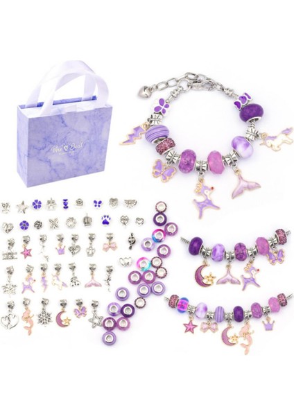 A03 Alaşım Noel Dıy Kristal Bağlantı Bilezik Seti Bağlantı Gökkuşağı Renk Zincir Bilezik Takı Bilezik Çocuklar Için Benzersiz Doğum Günü Hediyesi (Yurt Dışından) fiyatları