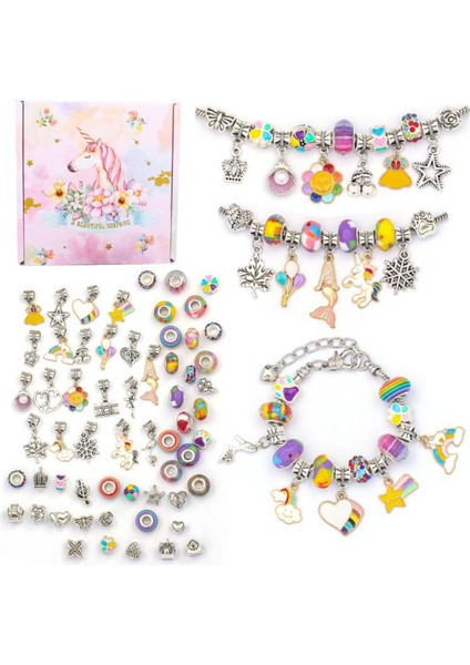 A03 Alaşım Noel Dıy Kristal Bağlantı Bilezik Seti Bağlantı Gökkuşağı Renk Zincir Bilezik Takı Bilezik Çocuklar Için Benzersiz Doğum Günü Hediyesi (Yurt Dışından) modelleri