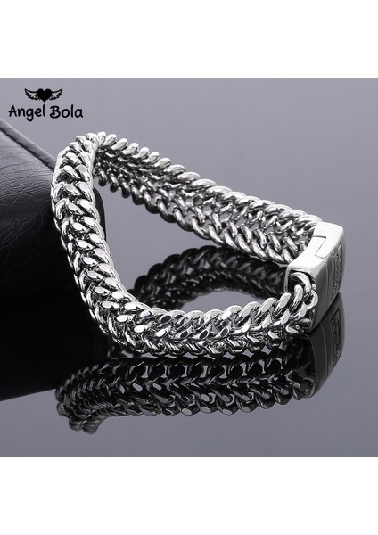 B Kadın 18.5 cm Antik Gümüş Renk Moda Punk 11.5mm Genişlik Buda Bilezik Kadınlar Için Dıy Bileklik Charms Bilezikler Erkekler Pulseira Takı Hediye (Yurt Dışından) fiyatları