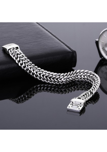 B Kadın 18.5 cm Antik Gümüş Renk Moda Punk 11.5mm Genişlik Buda Bilezik Kadınlar Için Dıy Bileklik Charms Bilezikler Erkekler Pulseira Takı Hediye (Yurt Dışından) modelleri