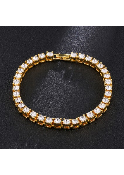 5 mm 7 Inç Hip Hop 1 Sıra 2 Adet Satış Bling Cz Buzlu Out Rhinestone Kübik Zirkonya Bilezik Tenis Zinciri Bilezikler Kadın Erkek Takı (Yurt Dışından) fırsatları