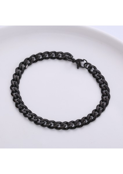7mm 19 cm Curb Küba Link Zinciri Bilezikler Kadınlar Için Unisex Bilek Takı Hediyeler Pulseras Paslanmaz Çelik Hiphop/kaya Erkek Bilezik (Yurt Dışından) fırsatları
