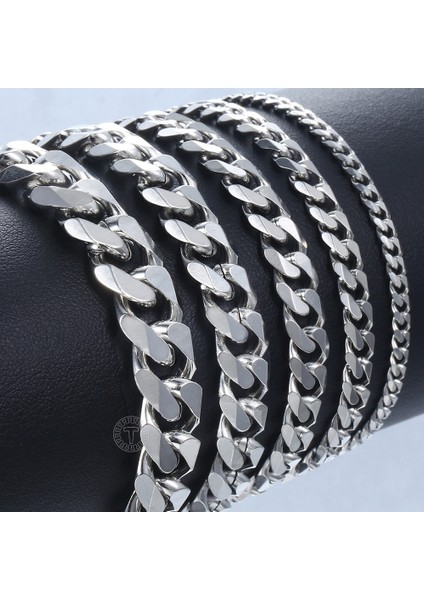 Altın Rengi Erkekler Kadınlar Için 10 Inç 25 cm Bilezik Curb Küba Link Zinciri Paslanmaz Çelik Erkek Bayan Bilezikler Zincirler Davieslee Takı Erkekler Için DLKBM05 (Yurt Dışından)