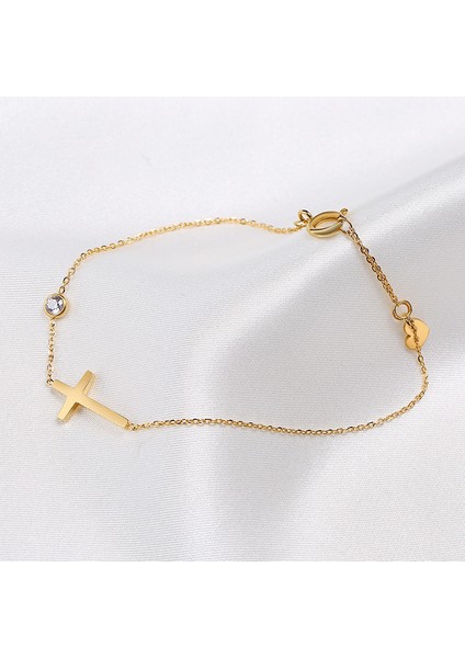 BR-935G Kadın Minimalizm Ince Zincir Çapraz Hilal Ay Yıldız Bilezik, Paslanmaz Çelik Kadın Ayarlanabilir Bağlantı Yığılmış Katmanlı (Yurt Dışından) indirimleri