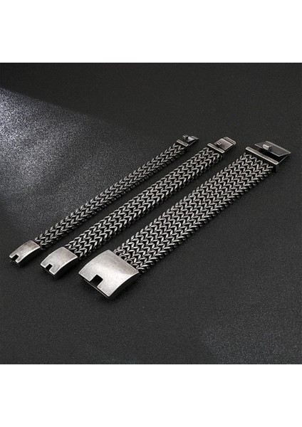 Altın 12MM Genişlik 21 cm Fongten Örgü Link Zinciri Bilezik Erkekler Punk Vintage Metal Paslanmaz Çelik Erkek Bilek Bandı Charm Geniş Bilezikler Takı (Yurt Dışından) indirimleri