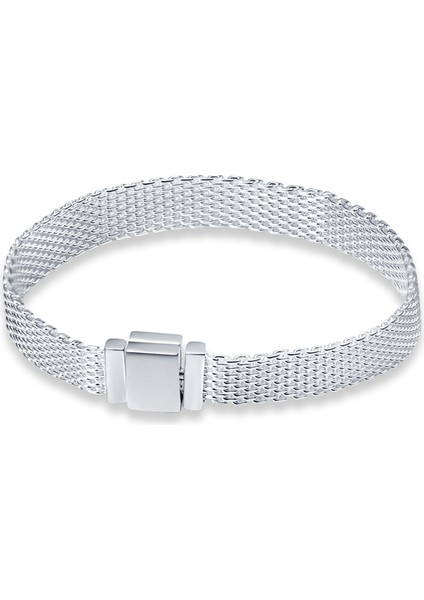 CMB055 -18 Sıcak Satış Klasik Serisi 100% 925 Gümüş Renk Kalp Bilezik Fit Orijinal Boncuk Charms Dıy Takı Kolye Boncuk Kadınlar Için Hediye (Yurt Dışından)