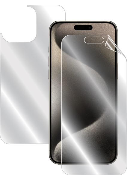 Apple iPhone 15 Pro Max Için Ipg Hydrogel Tam Kaplama (Ekran ve Arka Koruma)