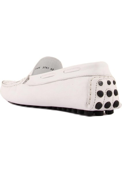 Sail Lakers - Beyaz Deri Marine Serisi Erkek Loafer fırsatları