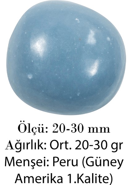 Sertifikalı Tamburlanmış Melek Taşı Kütle - Anjelit