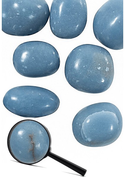 Sertifikalı Tamburlanmış Melek Taşı Kütle - Anjelit fiyatları