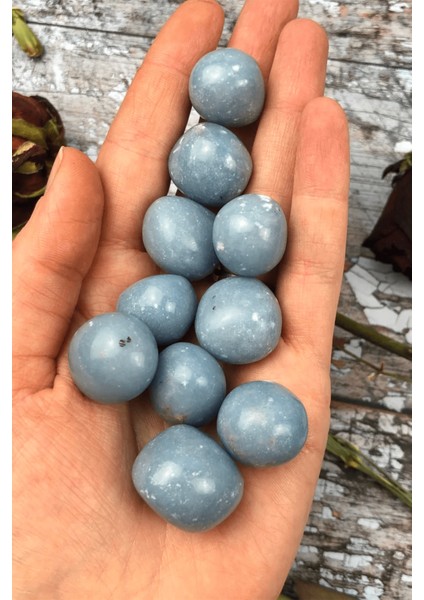 Sertifikalı Tamburlanmış Melek Taşı Kütle - Anjelit modelleri