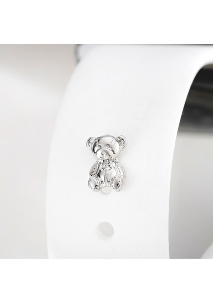 Apple Watch Uyumlu Ayıcık Figürlü Kordon Aksesuar Akıllı Saat ve Bileklik Charm