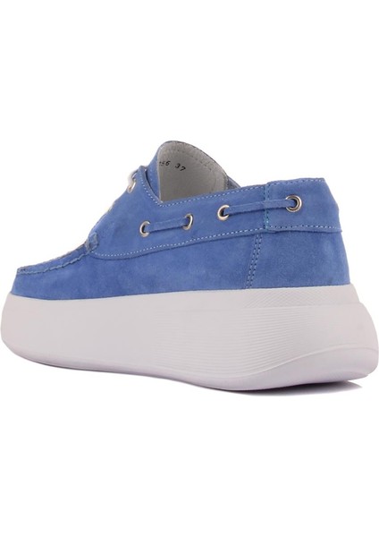 Sail Lakers - Mavi Süet Deri Bağcıklı Kadın Günlük Ayakkabı fırsatları