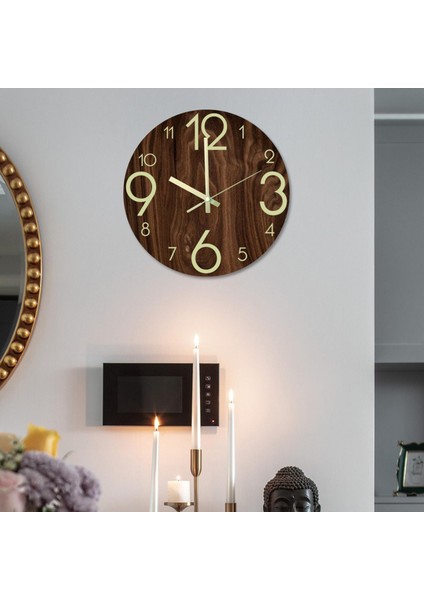 Duvar Saati Leuchtet Im Dunkeln Saatler Pil Çalışan Koridor B (Yurt Dışından) fırsatları