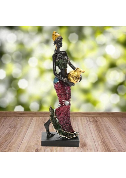 Afrika Heykelcik Kadın Figürü Heykel Parçası Süsleri Altın (Yurt Dışından) modelleri