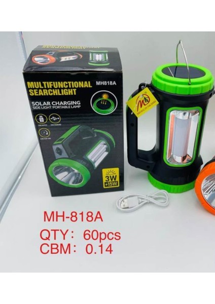 Powermaster MH-818A Çok Fonksiyonlu Şarjlı Işıldak El Feneri 3W+15W
