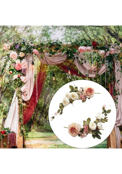 Dekoratif Çiçek Swag Garland Düğün Çiçekleri Dekoru Için 40 Cm (Yurt Dışından) modelleri