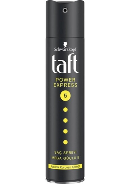 Taft Power Express Saç Spreyi 5 Numara Anında Kuruyan Formül 250 ml x 2 Adet