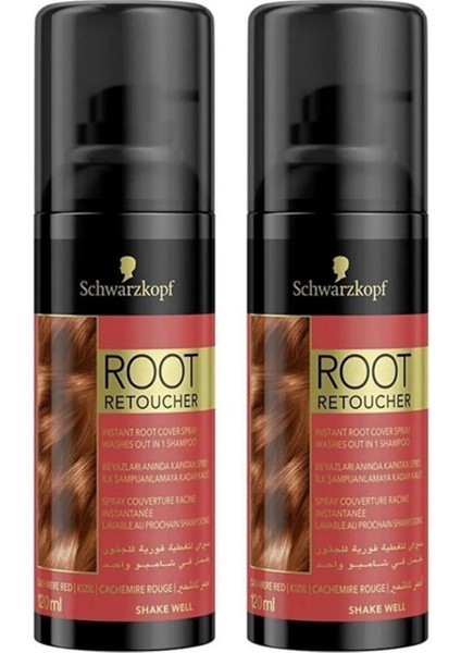 Root Retoucher Beyazları Kapatan Sprey Boya Kızıl 120 ml x 2 Adet