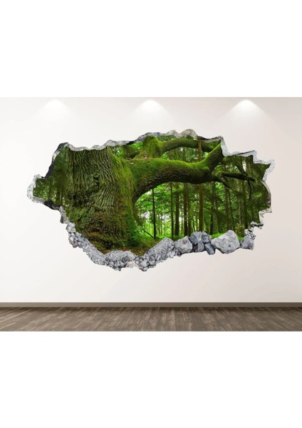 Şehir ve Doğa Manzaraları Full Hd Baskı 3D Modern Duvar Sticker