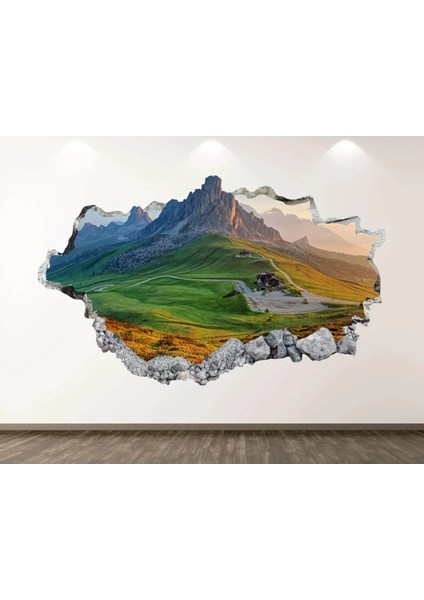 Şehir ve Doğa Manzaraları Full Hd Baskı 3D Modern Duvar Sticker