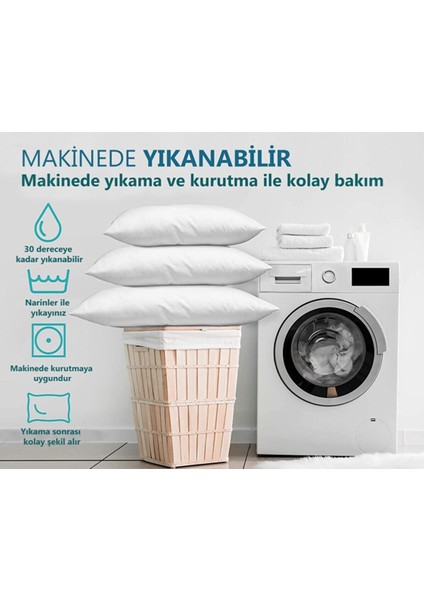 Madame Clean 5 Adet Antialerjik 50X70 Boncuk Slikon Yastık 1000 Gr/