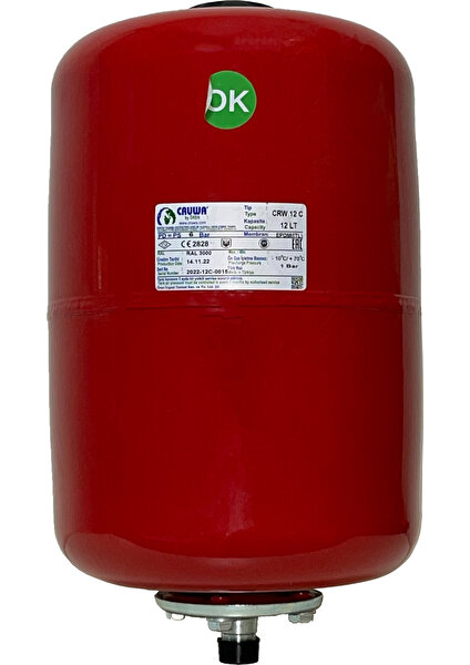 12LT (Litre) Genleşme Hidrofor Tankı Ayaksız (Silindirik )