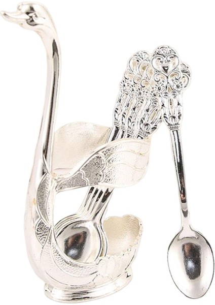 6 Adet Kahve Kaşığı Kuğu Tutucu Çay Kaşığı Tatlı Kaşığı Mutfak Bar Kaşık Argent (Yurt Dışından)