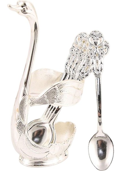 6 Adet Kahve Kaşığı Kuğu Tutucu Çay Kaşığı Tatlı Kaşığı Mutfak Bar Kaşık Argent (Yurt Dışından) indirimleri