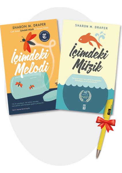 İçimdeki Melodi + İçimdeki Müzik - Sharon M. Draper 2 Kitap Set + + Alfa Moda Kalem - Sharon M. Draper