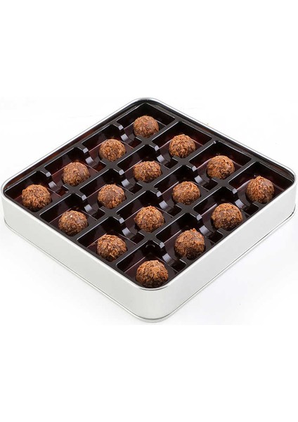 Babaya Fotoğraflı Hediye Tahinli Truffle Çikolata (Metal Kutu) modelleri