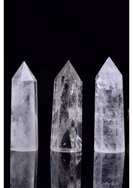 Sertifikalı 1.kalite Doğal Kristal Kuvars Taşı Piramit Kazık Obelisk Parça