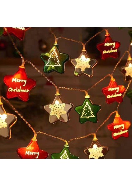 Yeaın LED Asılır Yıldız Işık Dizesi Yanıp Sönüyor Yılbaşı Süs Cadılar Bayramı Noel Hediye Chrismas (Yurt Dışından)