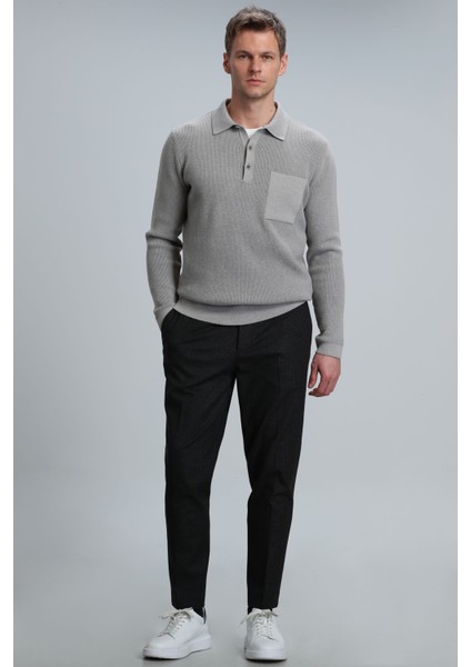 Frank Spor Erkek Chino Pantolon Slim Fit Antrasit
