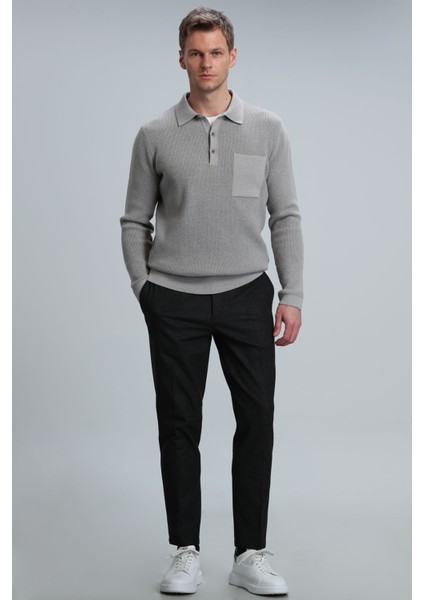 Frank Spor Erkek Chino Pantolon Slim Fit Antrasit