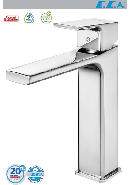 Tiera Banyo Lavabo Bataryası Krom Renkli Orta Boy Tip 102188003