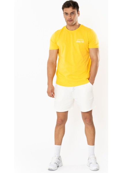 Racquet Club Regular T-Shirt Erkek - Sarı fiyatları