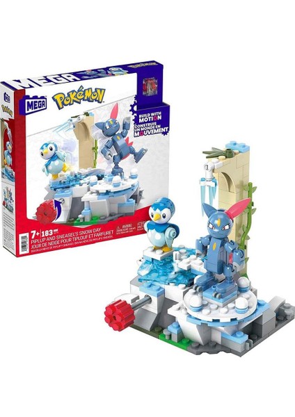 HKT20 Mega™ Pokémon™ Piplup ve Sneasel Kış Macerası Seti 183 Parça + 7 Yaş