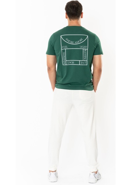 Amore Regular T-Shirt Erkek - Yeşil fırsatları