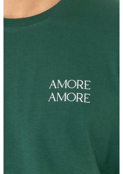 Amore Regular T-Shirt Erkek - Yeşil indirimleri