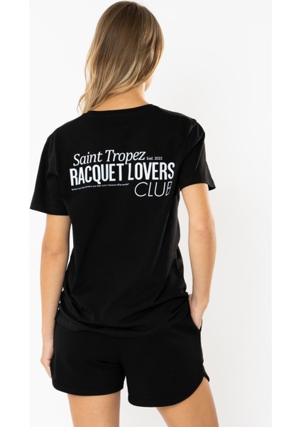 Racquet Lover Regular T-Shirt Kadın - Siyah