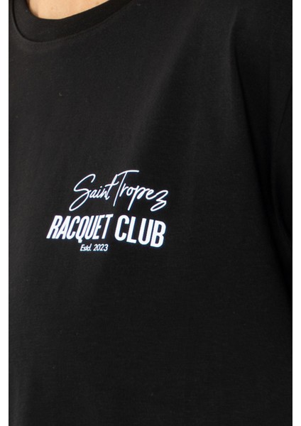 Racquet Lover Regular T-Shirt Kadın - Siyah