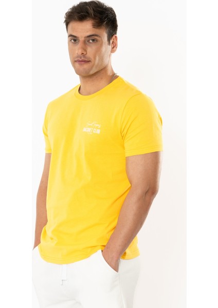 Racquet Club Regular T-Shirt Erkek - Sarı
