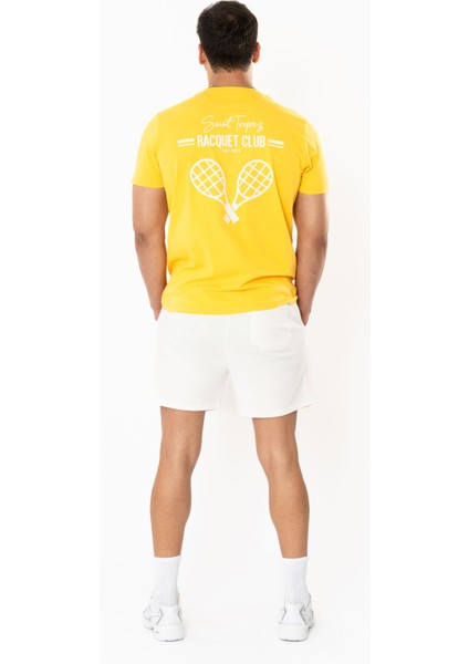 Racquet Club Regular T-Shirt Erkek - Sarı fırsatları