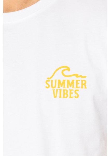 Wave Regular T-Shirt Erkek - Beyaz fırsatları
