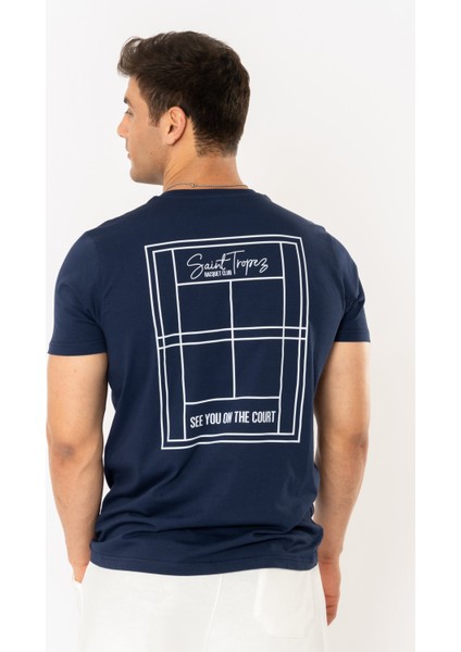 Court Regular T-Shirt Erkek - Lacivert fiyatları