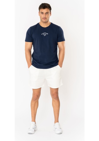 Court Regular T-Shirt Erkek - Lacivert modelleri
